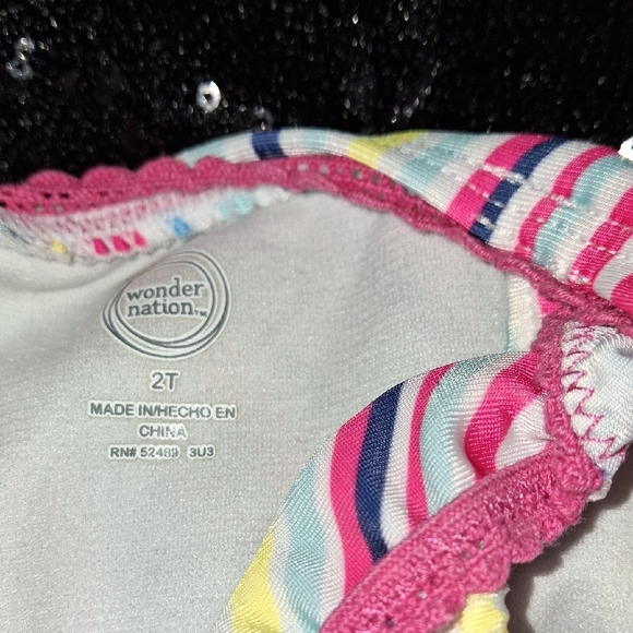 Wonder Nation Multicolor Striped Swimsuit - Picture 2 of 3